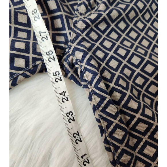 J.Crew Womens Skinny Jeans Blue Beige Geometric Stretch Mid Rise Pocket Denim 27 - Picture 5 of 7